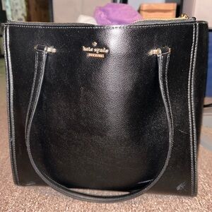 Kate Spade Black Leather Tote Bag
